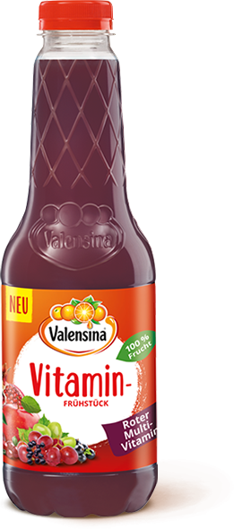 Vitamin-Frühstück Roter Multi-Vitamin Flasche
