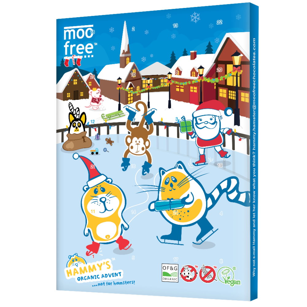 Bio Adventskalender mit laktosefreier Schokolade 100g