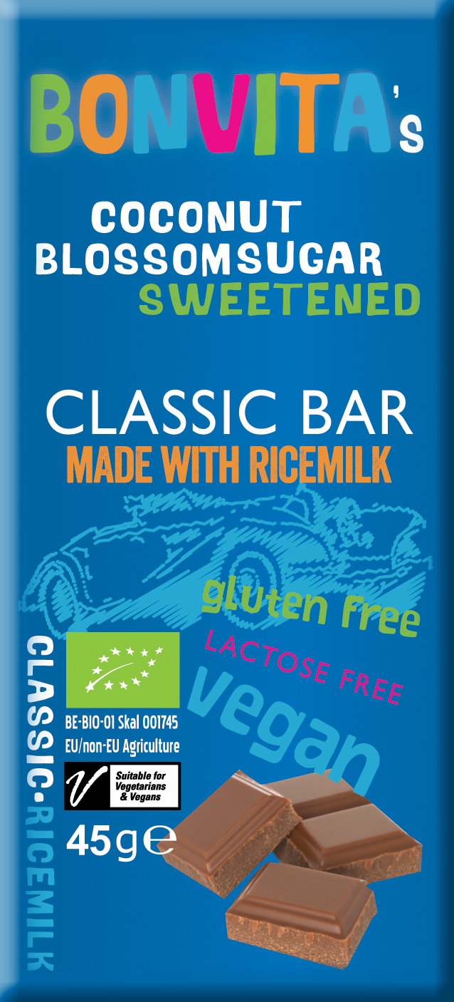 Bio-Reismilchschokolade-Klassik-Bonvita Bio Reismilchschokolade mit Kokosblütenzucker