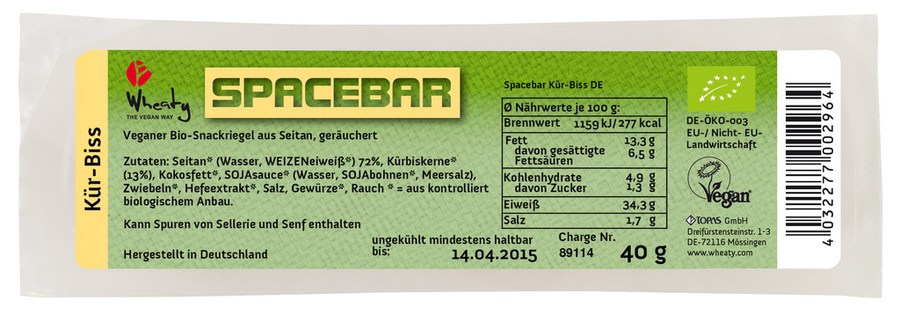 Bio Würstchen Spacebar Kür-Biss 40g 10+1 Sparset