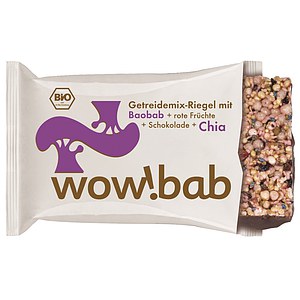 wow!bab Bio Getreideriegel Chia & Baobab