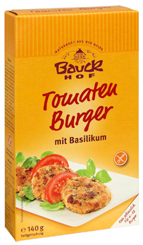 Bio Tomatenburger mit Basilikum