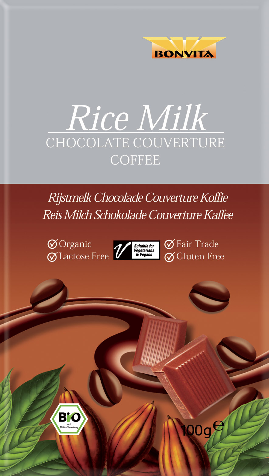 Bio-Reismilch-Schokolade-Caffee-Bonvita Bio Reismilchschokolade Kaffee