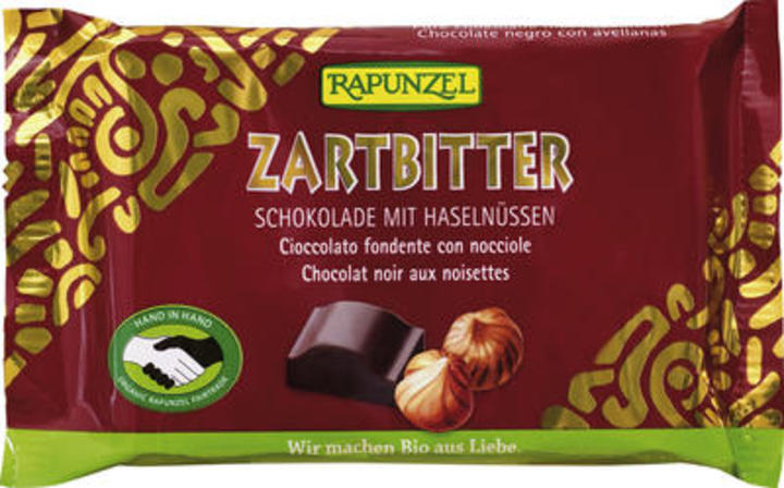 Bio Zartbitter Schokolade mit ganzen Nüssen 60% Kakao