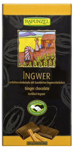Bio Zartbitter Schokolade Ingwer 55% Kakao